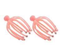 BIUDECO 2pcs Octopus 12-Claw Handheld Scalp Massager Set for Stress Relief and Relaxation, Multi-Function Head Massage Tool Suitable for Home and Travel Random Color