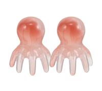 BIUDECO 2pcs Octopus Eight-Claw Head Scalp Massagers Lightweight Resin Massage Combs Meridian Scraping Function for Hair and Back Relaxation at Home or Travel