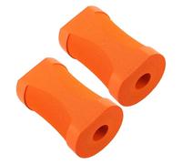 BIUDECO 2Pcs Orange Elbow Pads for Exercise and Yoga - Soft Padded Wrist and Elbow Support Mats for Push-Ups, Planks, Pilates - Non-Slip Fitness Protection for Men and Women