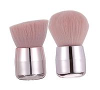 BIUDECO 2pcs Portable Retractable Mushroom Shape Face Blusher Brush for Loose Powder and Foundation Ultra Soft Fiber Makeup Tools for Professional and Home Use