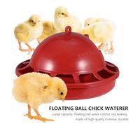 BIUDECO 2PCS Poultry Chick Water Drinker Small Automatic Water Feeder Feeding Bowl for Farm Use Red