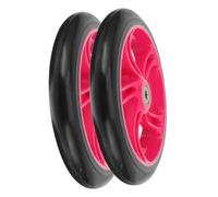 BIUDECO 2pcs Professional PU Scooter Wheels Thick Non Skid Wear Replacement Wheels for Skateboards Electric Vehicles Wheelchairs Easy to Install Durable