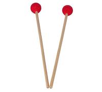 BIUDECO 2pcs Red Marimba Sticks Xylophone Piano Mallets Nylon Core and Beech Wood Handle for Professionals and Beginners, Environmentally Friendly, Sturdy and Not Easy to Crack