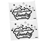 BIUDECO 2pcs Removable Laundry Room Wall Stickers Rustic Decor for Laundry Spaces Creative Bubble Design Easy to Apply Decals Each for Home Decoration