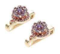 BIUDECO 2pcs Rotatable Watchband Charms Rings for Smartwatch, Metal Flower-shaped Decorative Watch Band Ornaments, Easy to Use and Sturdy, for Personalising Your Watch Strap
