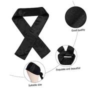 BIUDECO 2pcs Satin Wig Grip Bands for Women Wide Silk Scarf Hair Wrap Headbands Smooth Non Slip Design to Secure Wigs Without Clips Classic Black Hair Accessories for Travel and Daily Use