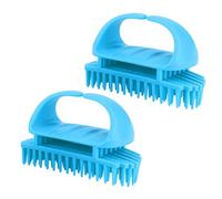 BIUDECO 2pcs Silicone Hair Scalp Massager Brush for Women Head Cleaning Massage Tool Lightweight Palm-fit Shampoo Brush for Home Use