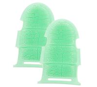 BIUDECO 2pcs Silicone Massage Gloves Dual Sided Body Scrubber Exfoliating Bath Gloves with Soft Bristles for Deep Cleansing and Stress Relief Portable Shower Scalp Scrubber for Adults