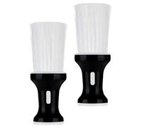 BIUDECO 2pcs Soft Neck Duster Brushes with Plastic Handle and Nylon Bristles for Gentle Haircut Cleanup, Longterm Performance Hairdressing Tools Suitable for Barbershop and Home Use