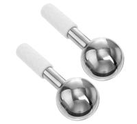 BIUDECO 2Pcs Stainless Steel Ice Globes for Face Cooling Massager Anti-aging Skin Tightening Tool Promotes Absorption Reduces Wrinkles and Pigmentation Suitable for Daily Random Color