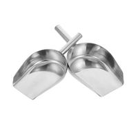 BIUDECO 2Pcs Stainless Steel Multi Purpose Kitchen Scoop Food for Ice Cubes Flour Grain French Fries Compact and Lightweight for Cooking and Food Handling