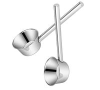 BIUDECO 2pcs Stainless Steel Water Scoop with Spout Long Handle Kitchen Ladle for Serving Soup Watering Garden Plants Hotel Canteen Use Capacity Watering Scoop