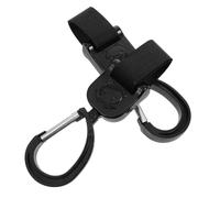 BIUDECO 2pcs Swivel Cart Hook for Stroller Bag Hook Stroller Accessories Hanging Bag for Shopping for Buggy Clips Rotating for