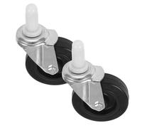 BIUDECO 2pcs Swivel Caster Wheels for Utility Cart 15mm Stem Diameter Ball Bearing Plastic Casters for Housekeeping Cleaning Trolley and Mop Bucket, Small Sturdy Replacement Wheels