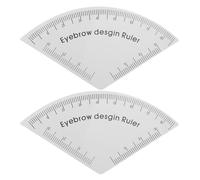 BIUDECO 2pcs Transparent PVC Eyebrow Ruler for Precise Microblading and Symmetry Mapping Measurement Guide Tool for Accurate Brow Shaping Professional Makeup Supplies for Home and Salon