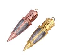 BIUDECO 2pcs Upgrade Lip Gloss Empty Bottles Portable Radish-shaped Lip Tint Tubes in Gold Makeup Dispensers for Oil Glossy Tint Storage Travel-friendly Cosmetic Containers