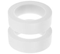 BIUDECO 2pcs White Caution Tape Rolls 30mm X 33m Floor Marking Tape for Sports Courts and Workshop Boundaries Sturdy Adhesive Warning for Indoor Outdoor Use