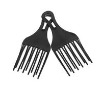 BIUDECO 2Pcs Wide Tooth Plastic Hair Comb for Men Styling Rake Comb with Smooth Polished Teeth for Thick Curly Wet Hair and Scalp Massage S Black