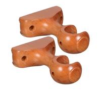 BIUDECO 2pcs Wood Curtain Rod Brackets Ceiling Mount Curtain Pole Holders Solid Rod Support for Home Bedroom Kitchen Window Treatment