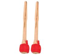 BIUDECO 2pcs Wooden Mallet for Gong Percussion Instrument Drum Sticks Wood Handle, Beginner and Adult Drumsticks Set, Suitable for Chinese Brass Gong and Rhythm Playing