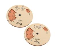 BIUDECO 2pcs Wooden Melody Tool Notes Wheel Chords Wheel Circle Wooden Chord for Guitar Ukulele Melody Tool Instrument Supply Music Learning