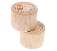 BIUDECO 2pcs Wooden Tooth Keepsake Box Baby Teeth Container with Smooth Surface Has Its Own Room Memorial Keepsake Organiser for Infant Gifts
