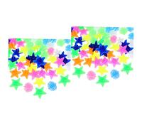 BIUDECO 2sets Bike Wheel Beads Decorative Accessories for Safe Durable Plastic Design Easy Clip Decoration for Bicycles Includes Stars Glow The Dark Beads 72pcs*2
