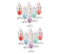 BIUDECO 2sets Moisturizing Empty Tubes 5ml Lip Gloss Filling Bottles Ice Shaped Lipstick Tube Containers 6pcs*2