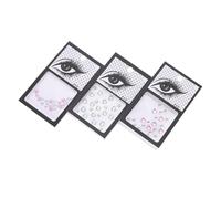 BIUDECO 3 Sets of Self-adhesive Face Gems Stickers with Different Shapes, Resin Material for Halloween Party and Day of The Dead, Eye Face Jewels Decals Enhancing Festive Atmosphere