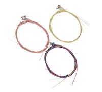 BIUDECO 3 Sets Replaceable Metal Acoustic Guitar Strings for Folk and Classical Guitar, Reliable Musical Instrument Replacement Parts, Suitable for Beginners and Performers