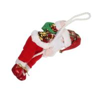 BIUDECO 30cm Small Climbing Santa Rope Ornament, Christmas Hanging Santa Claus Decoration for Xmas Tree, Festive Holiday Climber Figure for Window and Home Decor