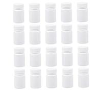 BIUDECO 30pcs 50ml White Refillable Capsule Bottles for Medicine Storage, Moistureproof Pe Pill Organizers, Multipurpose Vitamin Containers for Travel and Outdoor Use