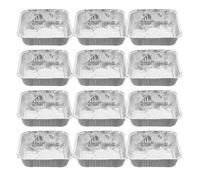 BIUDECO 30pcs Aluminum Foil Roasting Pan Disposable Square Baking Foil Boxes Lightweight Strong Silver for Steaming and Storing Food