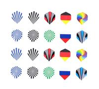 BIUDECO 30pcs Dart Tail Wings Accessory for Indoor and Outdoor Sports, Traditional Style 1 Flight Replacement Wings for Professional Dart Games