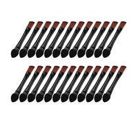 BIUDECO 30pcs Dual-ended Angled Eyebrow and Eyeliner Brushes with Sponge Eyeshadow Applicator, Synthetic Fiber Travel Eye Makeup Brushes for Precise Brow Shaping and Eyelash Definition