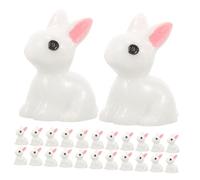 BIUDECO 30Pcs Mini Rabbit Figurines Cute Resin Animal Statues for Garden DIY Decor Miniature Landscapes for Easter Bunny Displays and Creative Scenes