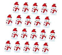BIUDECO 30pcs Miniature Snowman Figurines Xmas Snowman Decor for Christmas Party Cute Indoor Decorations for Diy Fairy Gardens