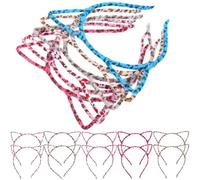 BIUDECO 30pcs Plush Cat Ear Headbands Soft Lovely Hair Hoops with Adorable Cat Ear Shape Multi-color Party Hair Accessories for Cosplay Birthday Wedding Festival and Theme Events