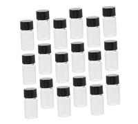 BIUDECO 30pcs Transparent Glass Sample Vials with Caps Flat Bottom Essential Oil Bottles for Storage High-pressure Resistant Containers for Mixing and Experimentation Capacity