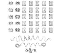 BIUDECO 38 Pieces Silver Spiral Hair Clips Dreadlock Jewelry Braids Hair Decorations and Braid Accessories with Traditional Design
