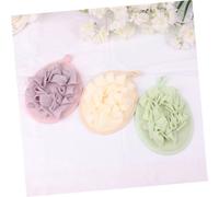 BIUDECO 3pcs Bath Puff Loofah Sponge Soft Exfoliating Shower Balls for Women with Quick-Dry Hanging Gentle Cleansing and Rich Foam for Skin Care Purple Green Light Yellow