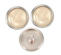 BIUDECO 3pcs Beige Trumpet Key Caps Set Small Size Piston Button Replacement Musical Instrument Accessories for Standard Trumpet