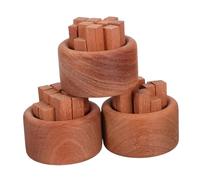 BIUDECO 3pcs Compact Wooden Essential Oils Diffuser Natural Aromatherapy Freshener for Home Yoga Office Car and Spaces Reusable Sustainable Design Electric Continuous Scent Distribution
