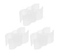 BIUDECO 3pcs Double Port Pipe Clamps for Broom Handle Fixing Broom Clip Accessories Securing Connector Plastic Pipe Bracket Clamp Suitable for Kitchen Office and Apartment Use