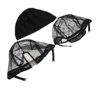 BIUDECO 3pcs Elastic Lace Wig Mesh Caps U-shaped Hair Net Stretchy Breathable Hair Care Tool for Women Men Girls Daily Use