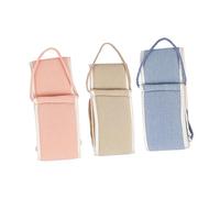 BIUDECO 3pcs Exfoliating Back Scrubber Strap with Hand Loops for Shower Bath Lightweight Plant Fiber Body Scrubbers for Deep Pore Cleaning and Smooth Skin Portable Back Random Color