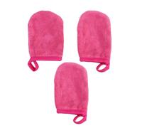 BIUDECO 3pcs Facial Cleaning Gloves Makeup Removal Puff Cosmetic Powder Cleaning Gloves for Gentle Exfoliating Scrub