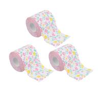 BIUDECO 3pcs Floral Printed Toilet Paper Decorative Patterned Bathroom Tissue for Daily Use Weddings Holidays Birthday Party Favors Soft Hand Towels