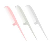 BIUDECO 3pcs Foldable Rat Tail Combs for Women and Girls Fine Tooth Hair Styling Tools for Parting for Barbers and Hairdressers Compact Travel-friendly Design White and Light Green