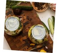 BIUDECO 3Pcs Glass Weights for Wide Mouth Jars Fermenter Lids Pickle Jar Sealers Compatible with Standard Fermentation and Pickling High-grade Tinplate Material